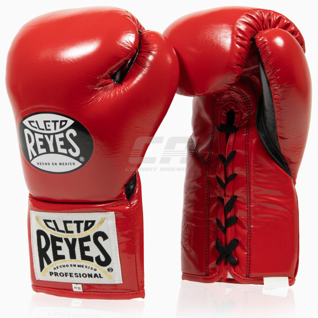 Boxhandschuhe Cleto Reyes Professionelle CB2 Rot-Schwarz mit Schnürung