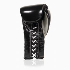 Boxhandschuhe Cleto Reyes Traditional Training CE4 Schwarz-Silber mit Schnürsenkel