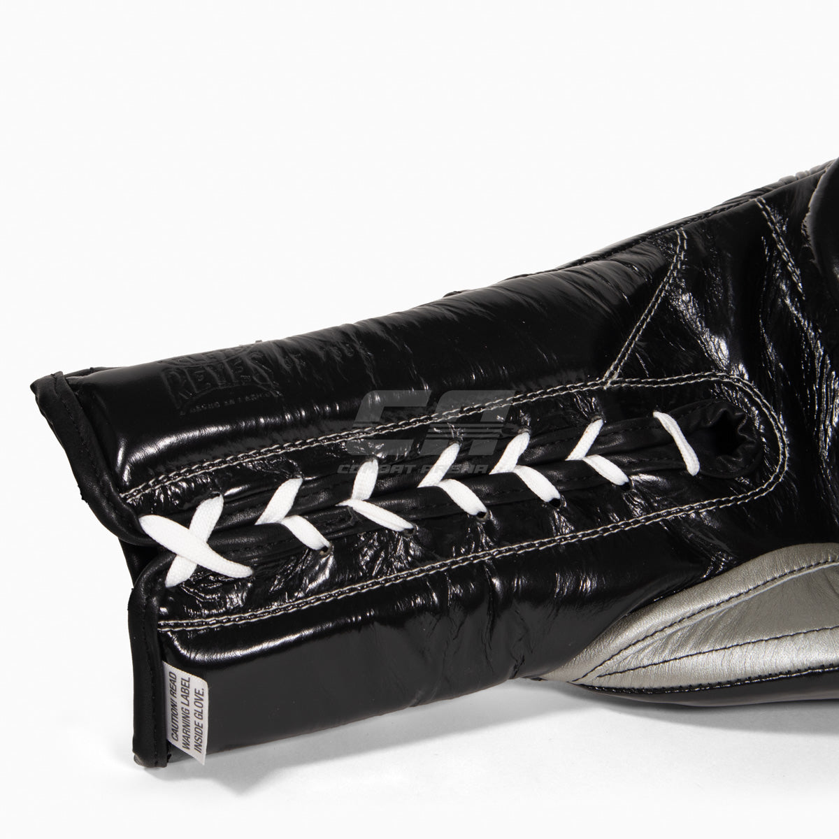 Boxhandschuhe Cleto Reyes Traditional Training CE4 Schwarz-Silber mit Schnürsenkel