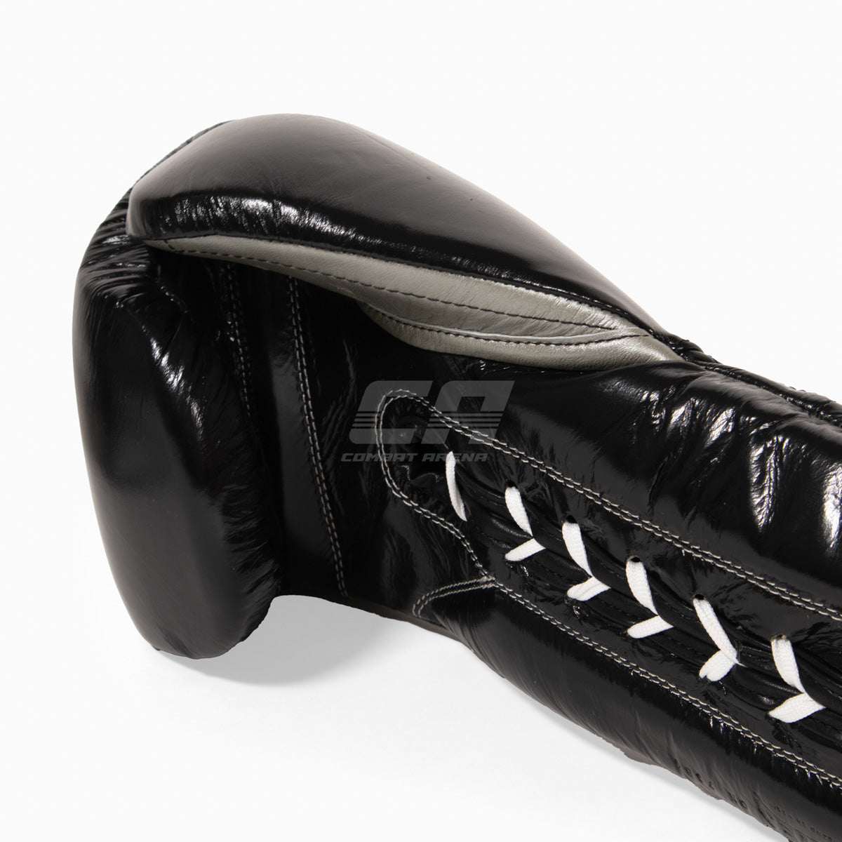 Boxhandschuhe Cleto Reyes Traditional Training CE4 Schwarz-Silber mit Schnürsenkel