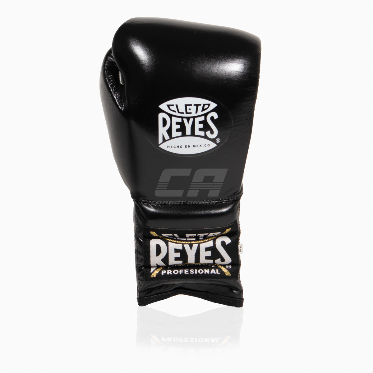 Boxhandschuhe Cleto Reyes Traditional Training CE4 Schwarz-Silber mit Schnürsenkel