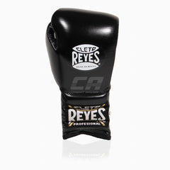 Boxhandschuhe Cleto Reyes Traditional Training CE4 Schwarz-Silber mit Schnürsenkel