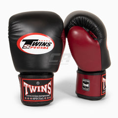 Twins Special Muay-Thai-Handschuhe BGVL3 Schwarz-Weinrot