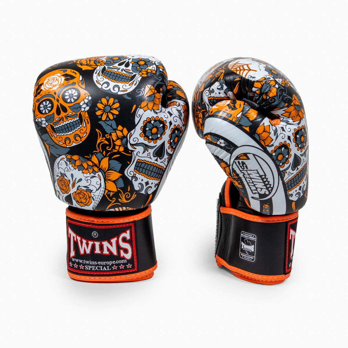 Twins Special Muay-Thai-Handschuhe FBGVL4 Skull Orange