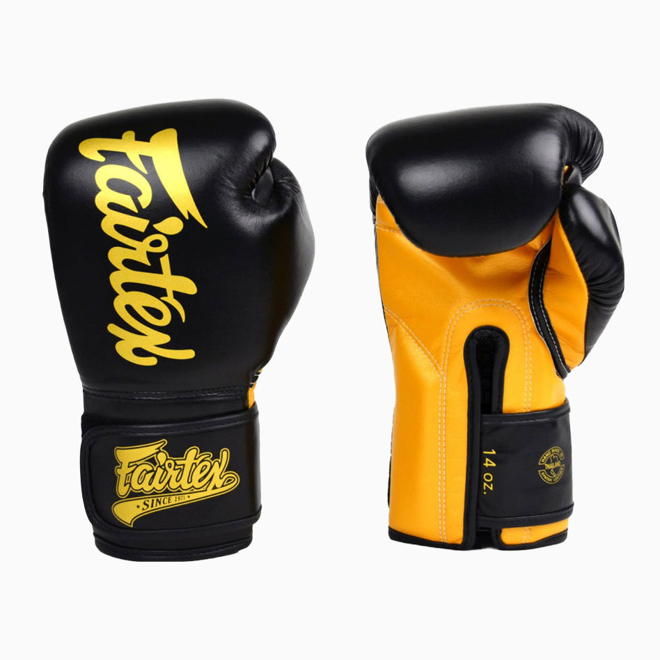 Muay Thai Handschuhe Fairtex Super Sparring BGV18 Schwarz-Gold