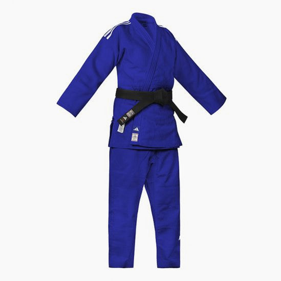 Blauer Judogi Adidas J730 Champion III IJF Slimfit