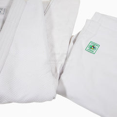 Weißer Judogi Adidas J730 Champion III IJF ohne Streifen