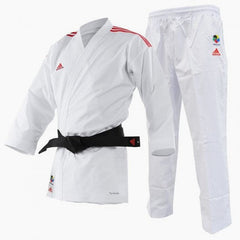 Karateanzug Adidas Kumite Adilight Primegreen WKF Rote Streifen