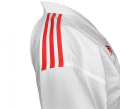 Karateanzug Adidas Kumite Adilight Primegreen WKF Rote Streifen