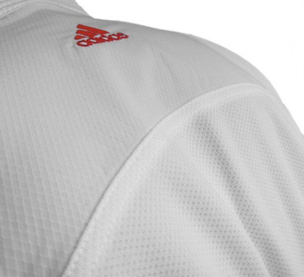 Karateanzug Adidas Kumite Adilight Primegreen WKF Rote Streifen