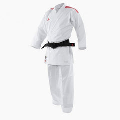 Karateanzug Adidas Kumite Adilight Primegreen WKF Rote Streifen
