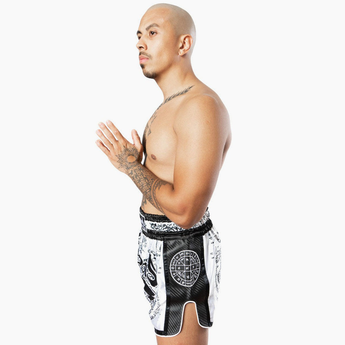 Kick-Thai Shorts 8 Weapons Carbon Sak Yant Tigers