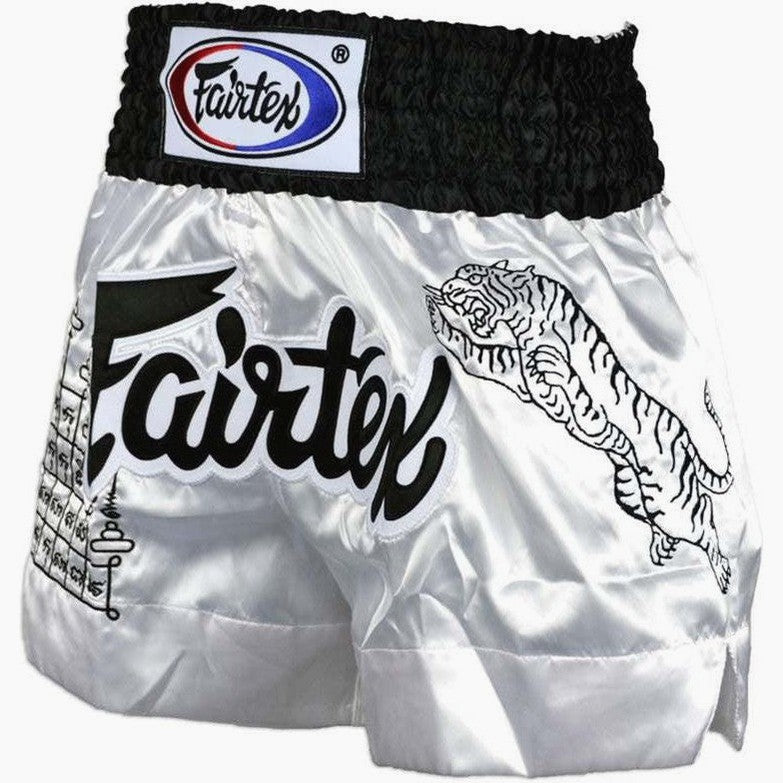 Fairtex Kick-Thai Shorts BS0637 Weißer Thai-Talisman