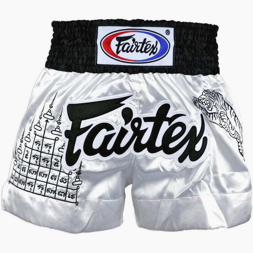 Fairtex Kick-Thai Shorts BS0637 Weißer Thai-Talisman