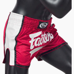 Fairtex Kick-Thai Shorts BS1704 Rot-Weiß