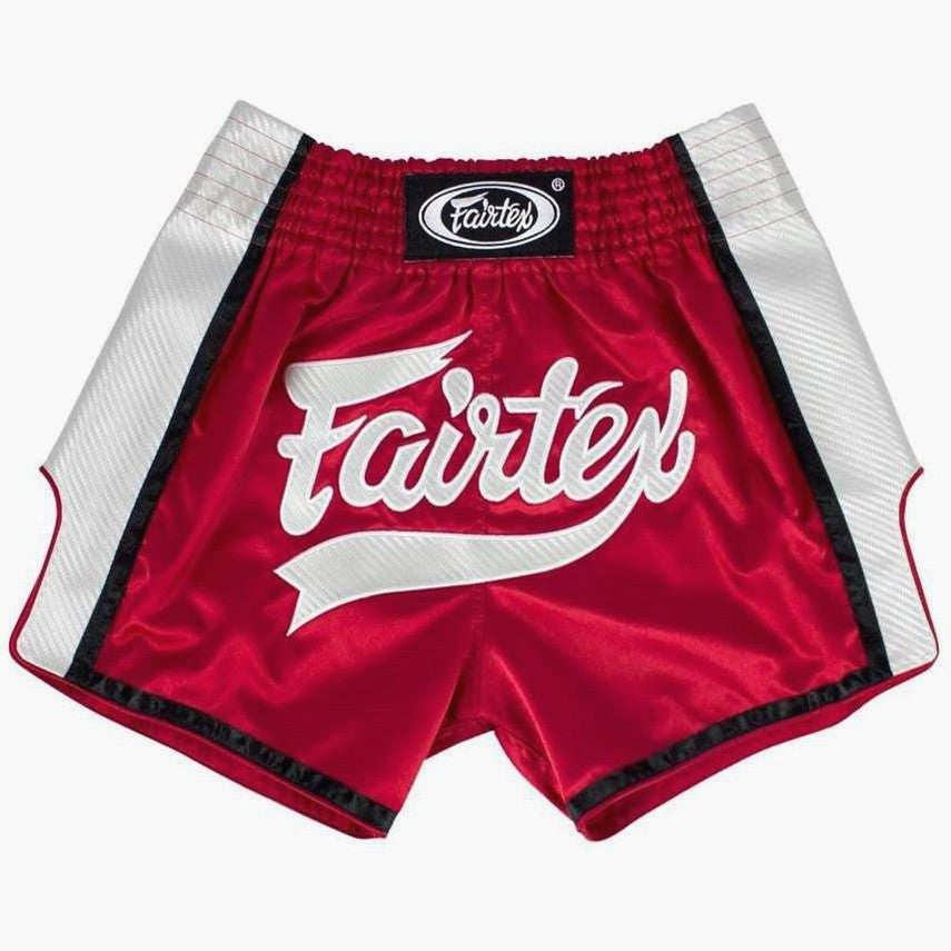 Fairtex Kick-Thai Shorts BS1704 Rot-Weiß