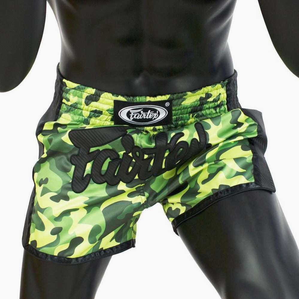 Fairtex Kick-Thai Shorts BS1710 Grünes Tarnmuster