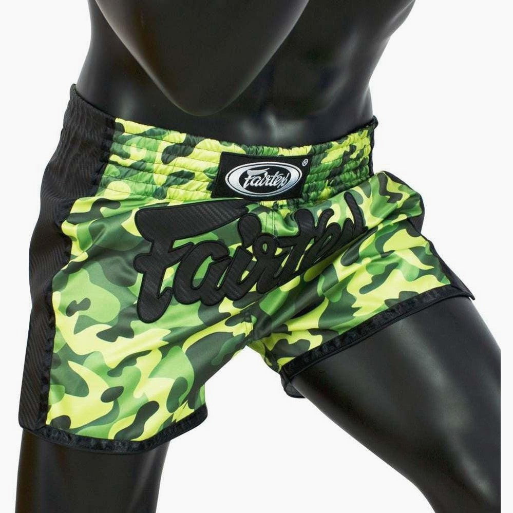 Fairtex Kick-Thai Shorts BS1710 Grünes Tarnmuster