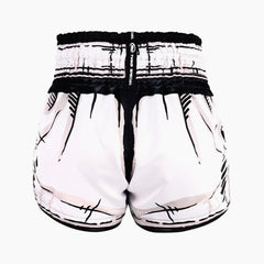 Twins Special Kick-Thai-Shorts Comic Weiß
