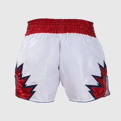 Venum Weiß-rotes Inferno Kick-Thai-Shorts