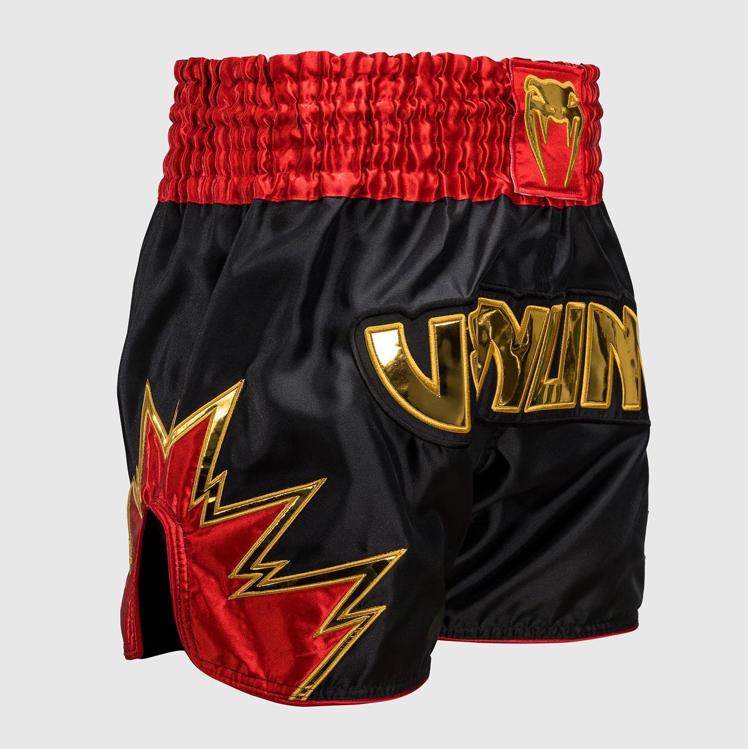 Venum Hölle Kick-Thai-Shorts Schwarz-Gold-Rot