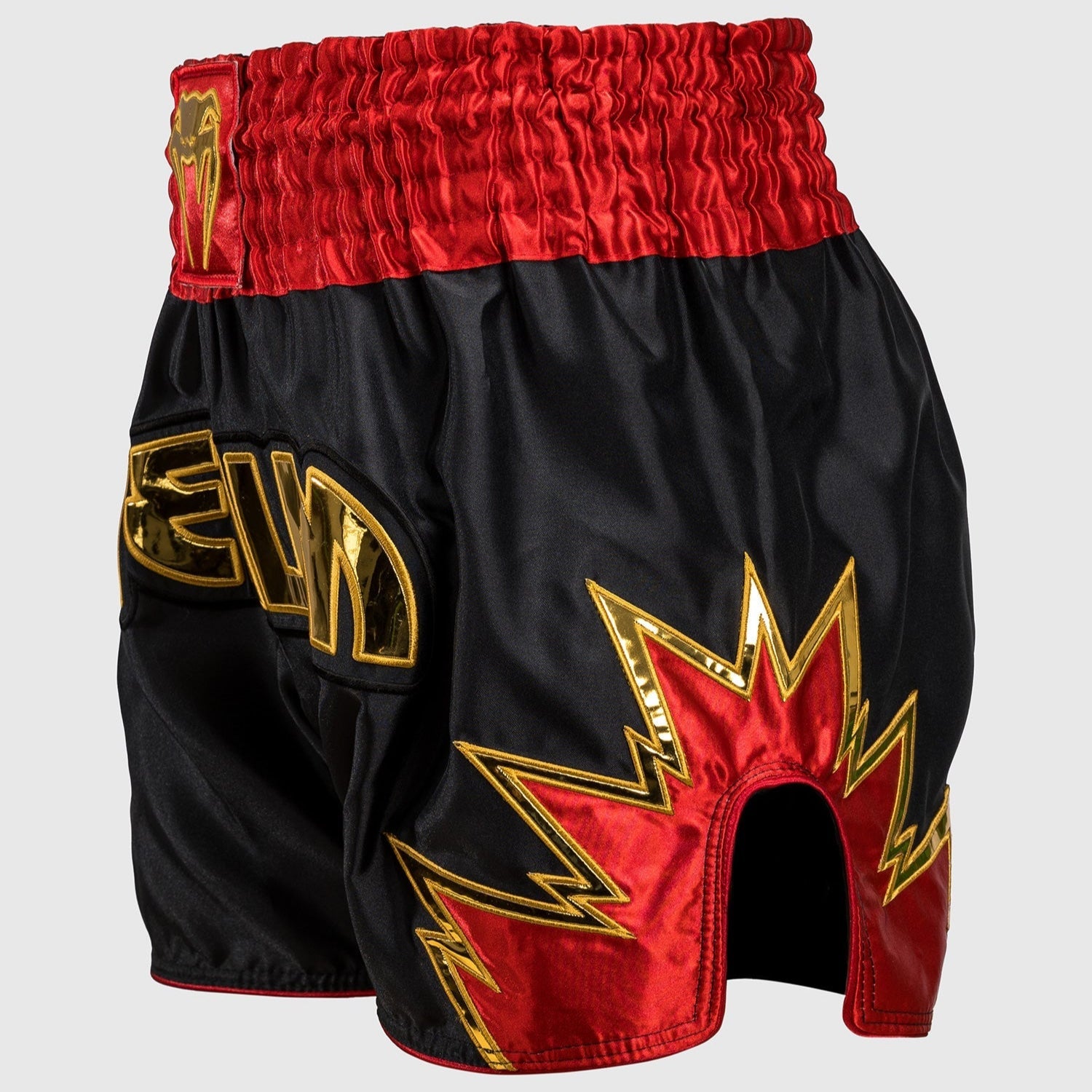 Venum Hölle Kick-Thai-Shorts Schwarz-Gold-Rot