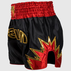 Venum Hölle Kick-Thai-Shorts Schwarz-Gold-Rot