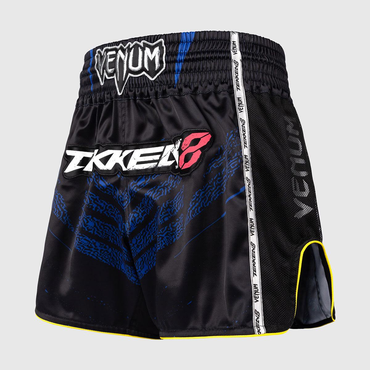 Venum Tekken 8 King Kick-Thai-Shorts Schwarz-Gelb