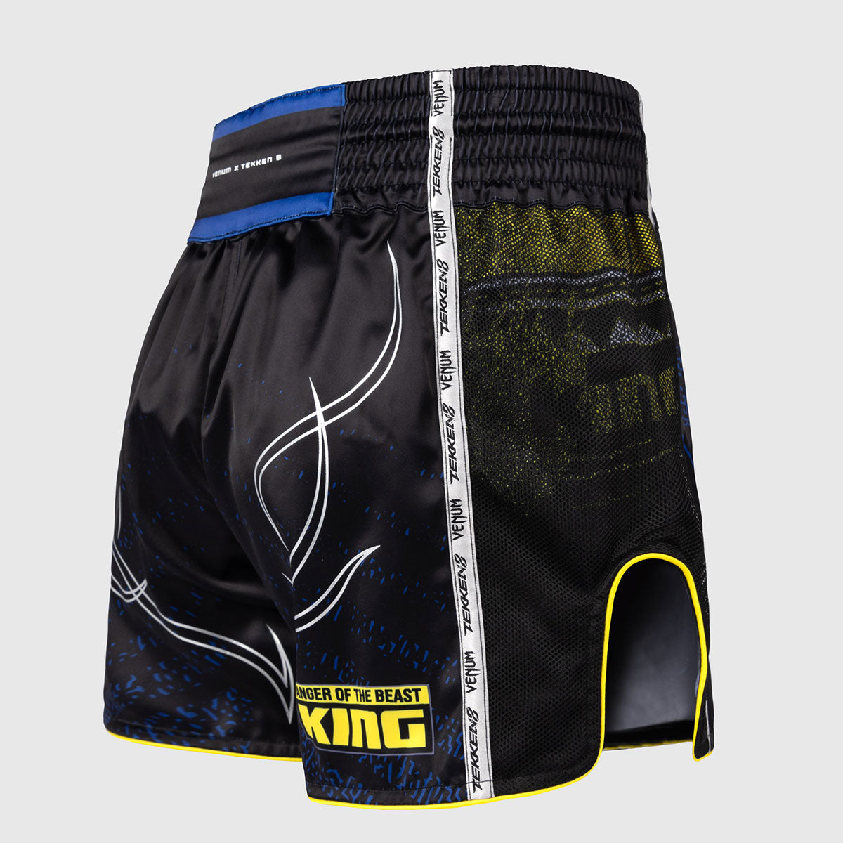 Venum Tekken 8 King Kick-Thai-Shorts Schwarz-Gelb