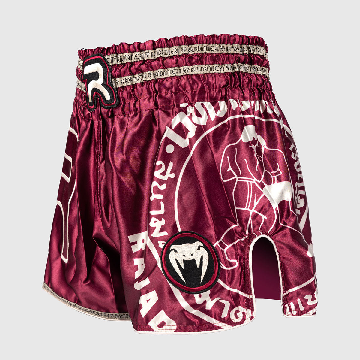 Venum x Rajadamnern Kick-Thai-Shorts Burgunderrot
