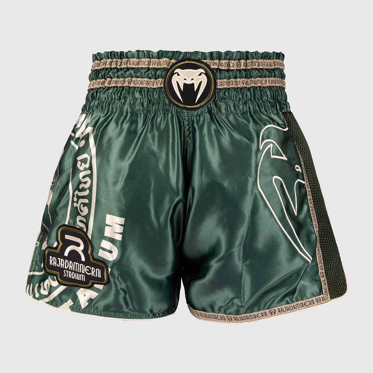 Venum x Rajadamnern Kick-Thai-Shorts Military-Grün