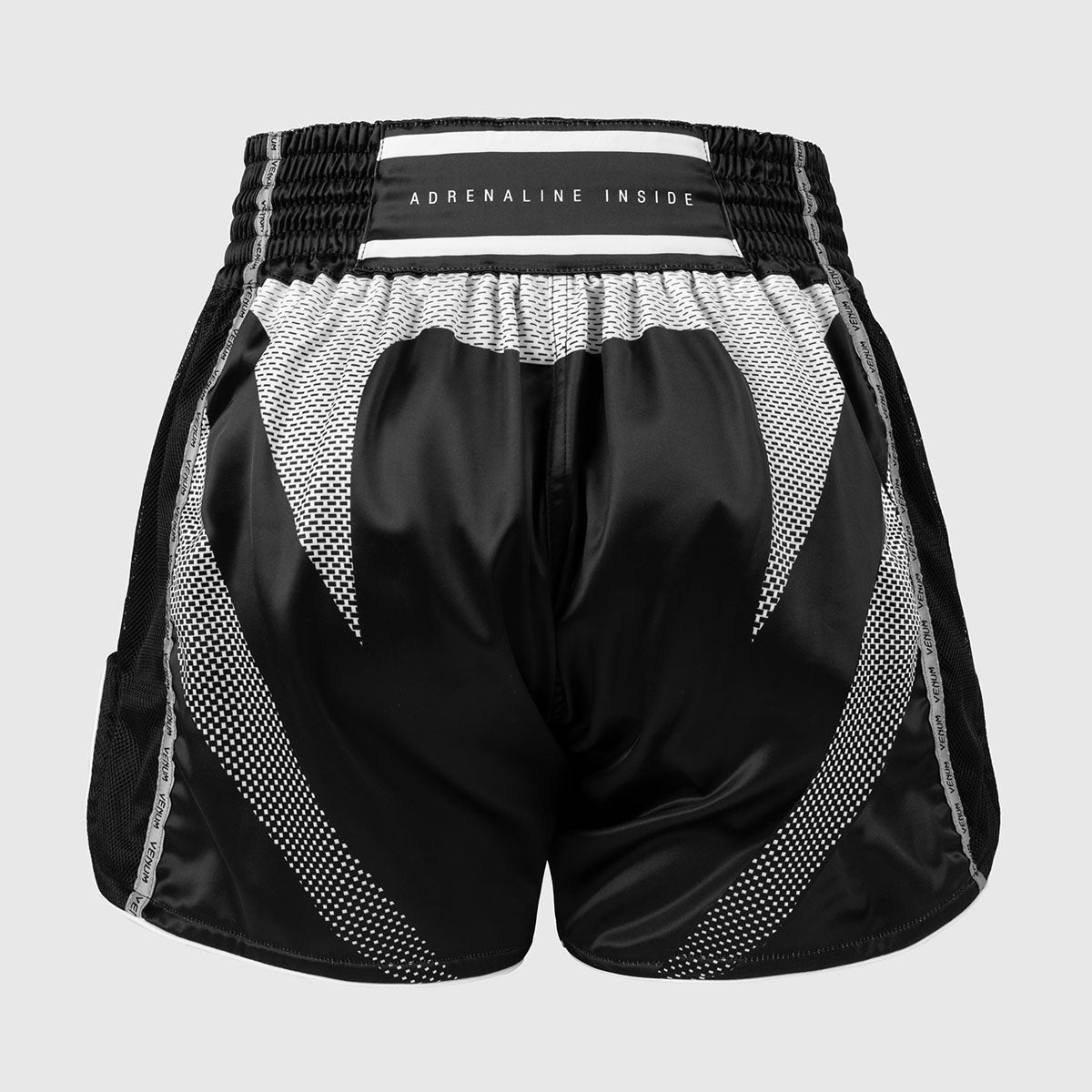 Venum Adrenaline Kick-Thai-Shorts Schwarz-Silber-Grau