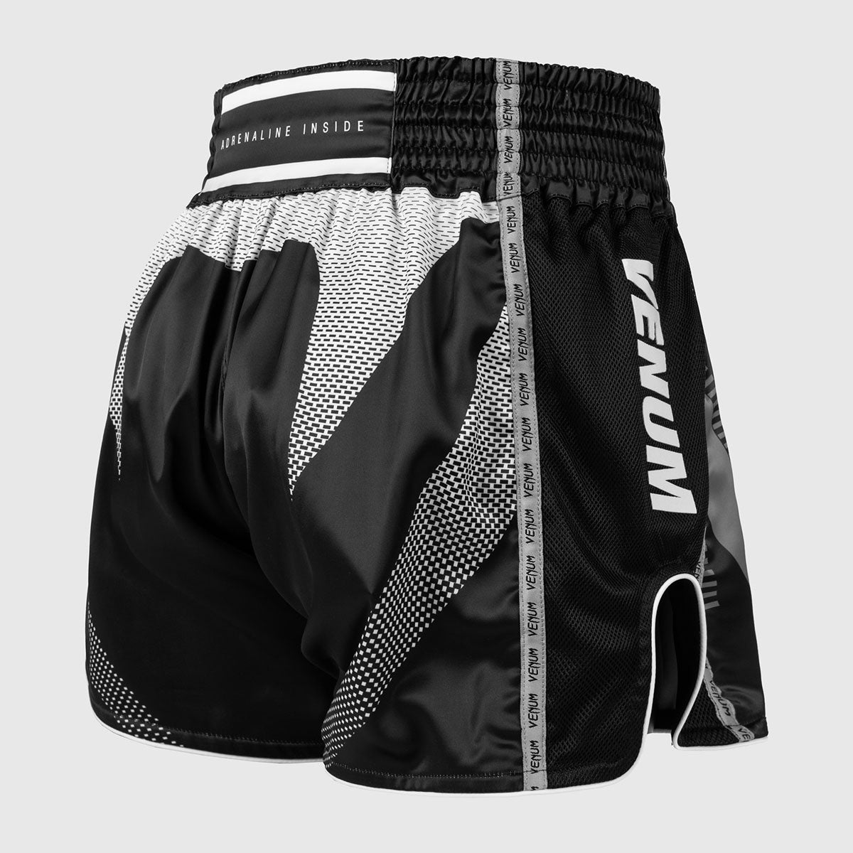Venum Adrenaline Kick-Thai-Shorts Schwarz-Silber-Grau