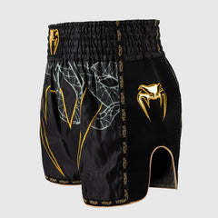 Venum Serpenti Kick-Thai-Shorts Schwarz-Silber-Gold