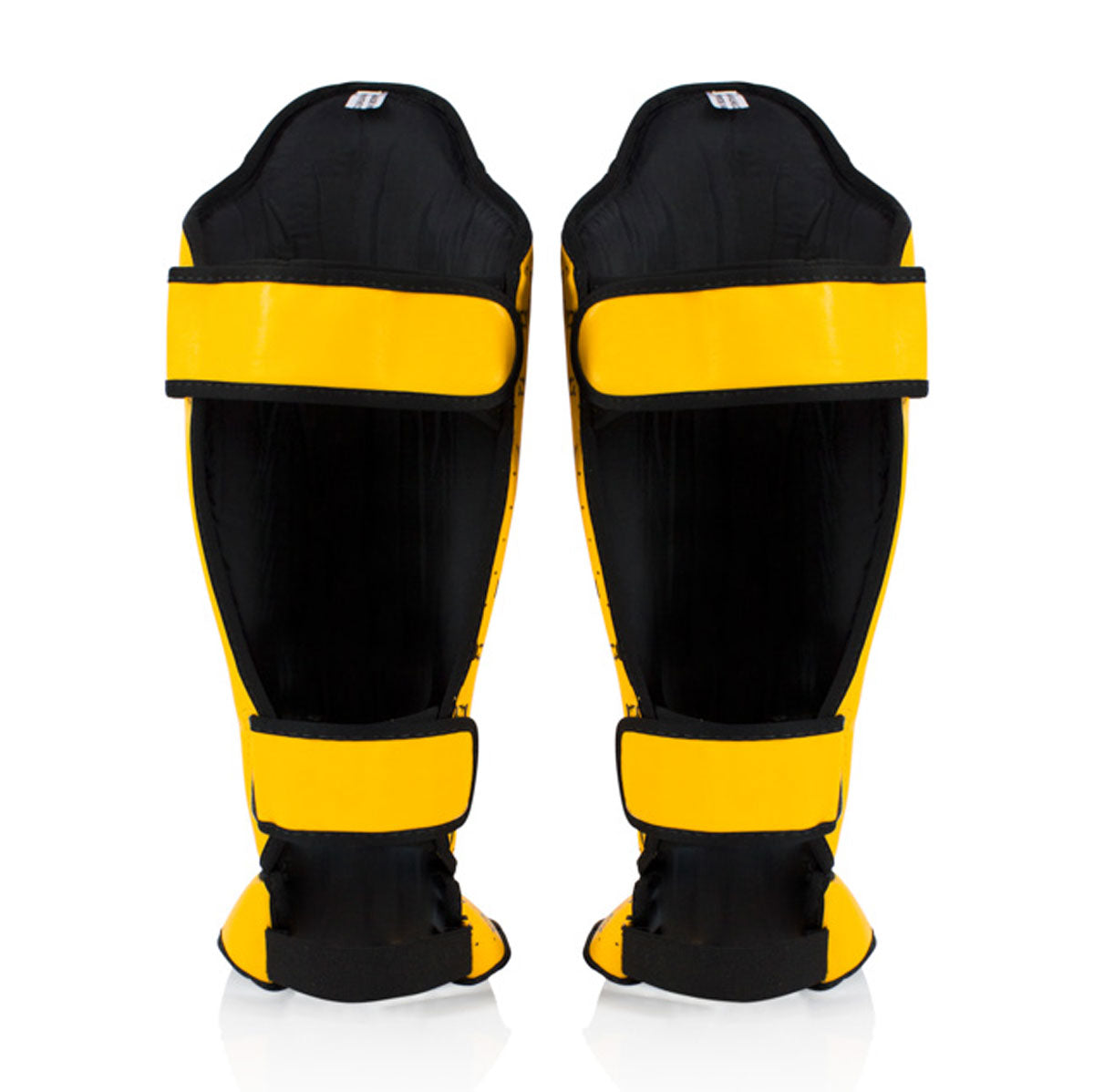 Schienbeinschoner Fairtex Wettbewerb SP5 mit gelben Fußschutz