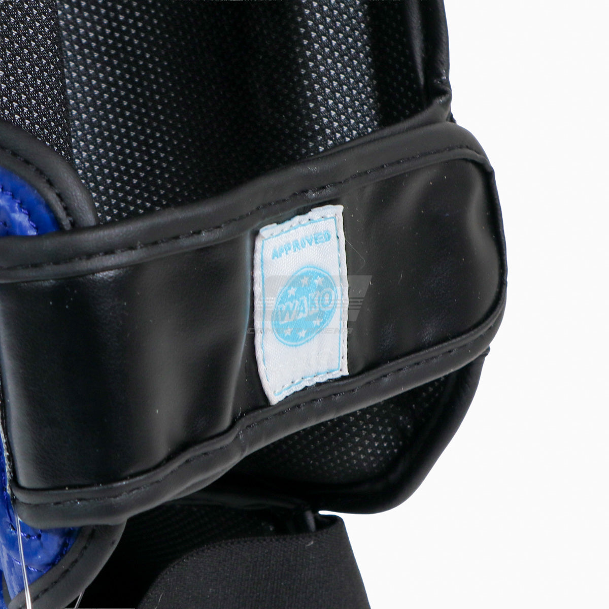 Schienbeinschoner mit Parapet Adidas Pro Kickboxen WAKO Blau-Weiß