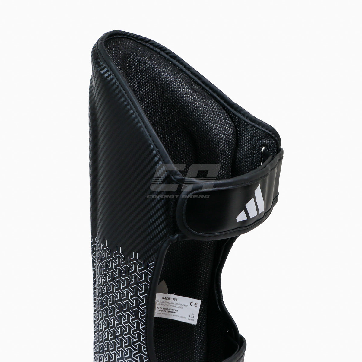 Schienbeinschoner mit Parafuss Adidas Pro Kickboxing WAKO Schwarz-Weiß