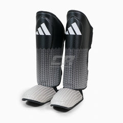 Schienbeinschoner mit Parafuss Adidas Pro Kickboxing WAKO Schwarz-Weiß