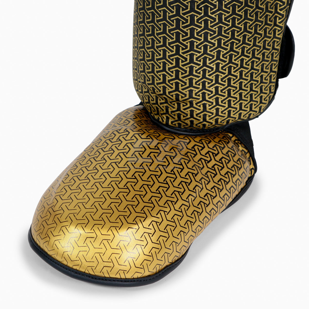 Schienbeinschoner mit Fußschutz Adidas Pro Kickboxen WAKO Schwarz-Gold