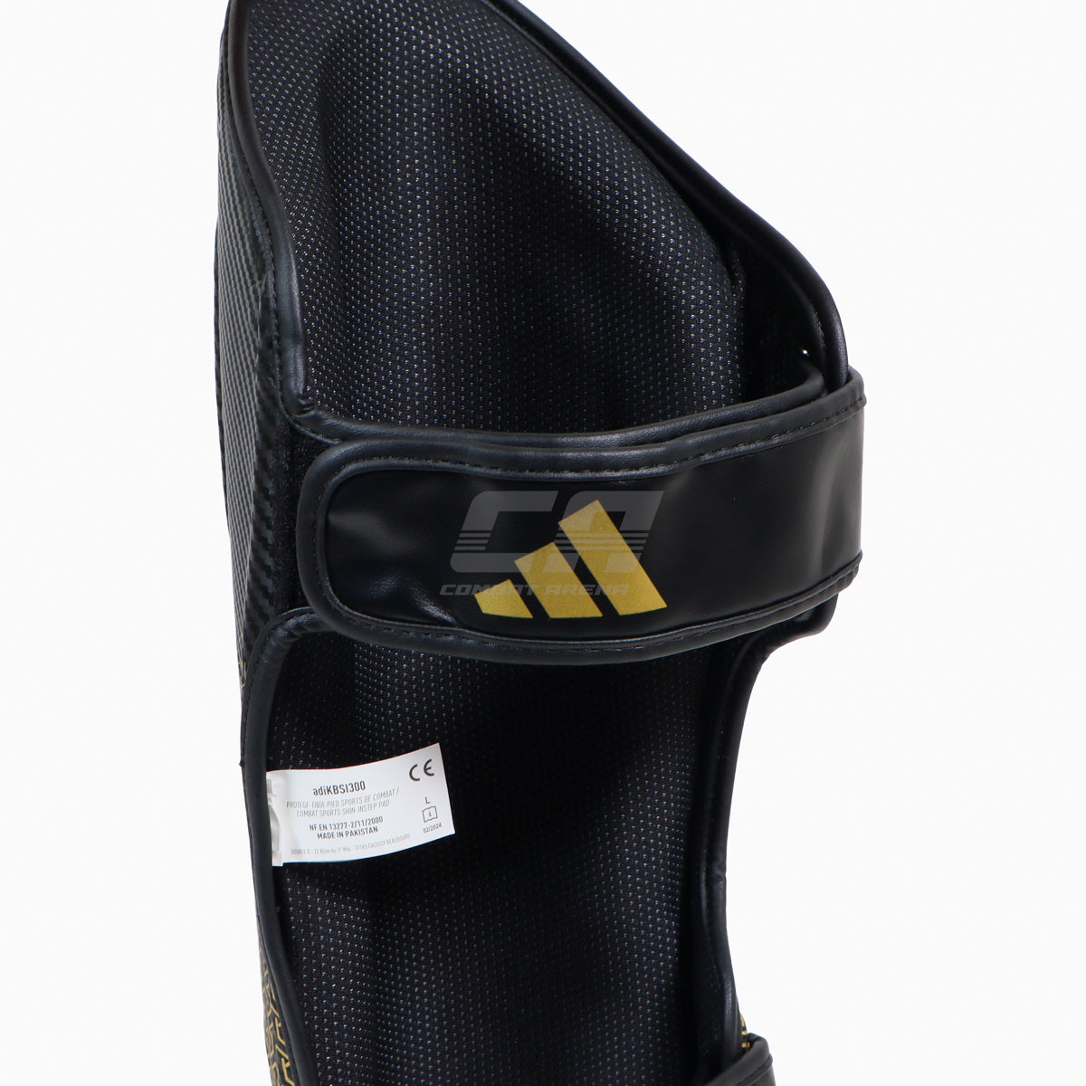 Schienbeinschoner mit Fußschutz Adidas Pro Kickboxen WAKO Schwarz-Gold
