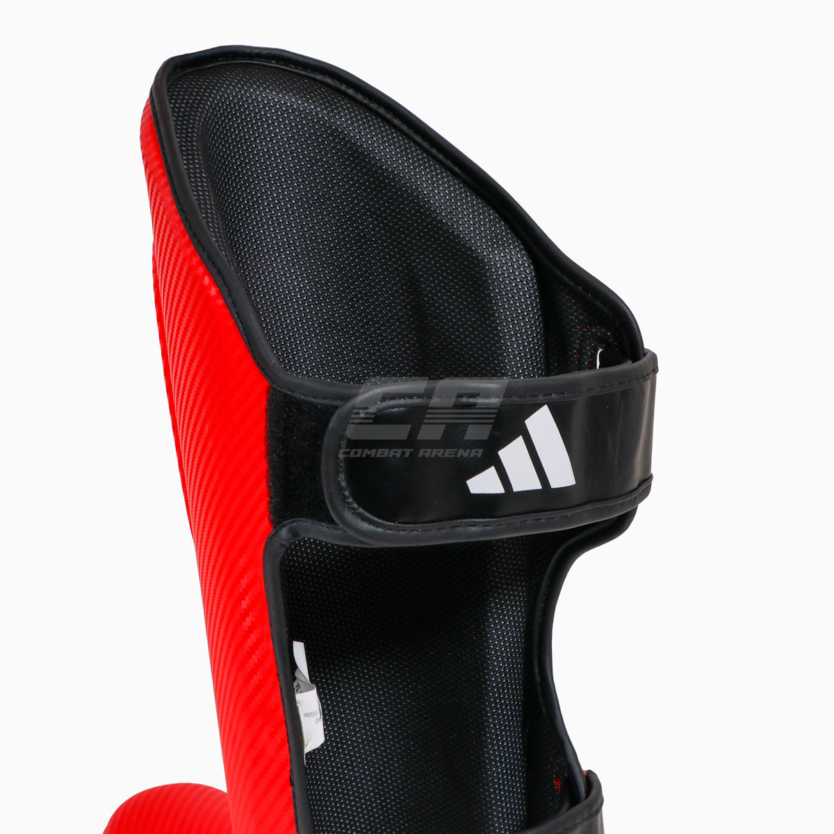 Schienbeinschoner mit Trittfläche Adidas Pro Kickboxen WAKO Rot-weiß