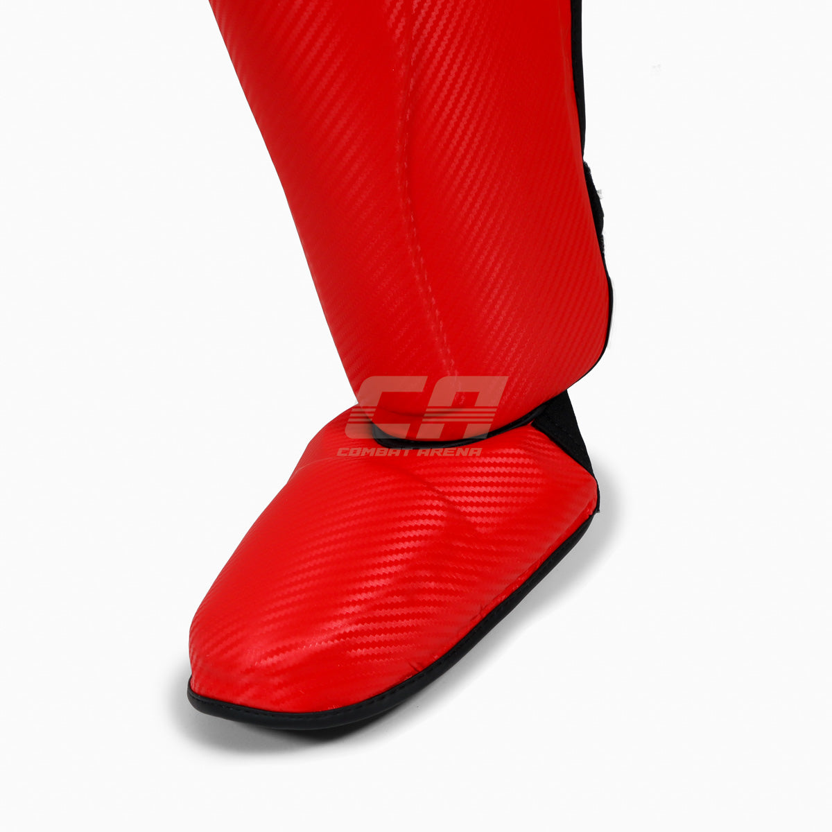 Schienbeinschoner mit Trittfläche Adidas Pro Kickboxen WAKO Rot-weiß