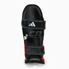 Schienbeinschoner mit Trittfläche Adidas Pro Kickboxen WAKO Rot-weiß