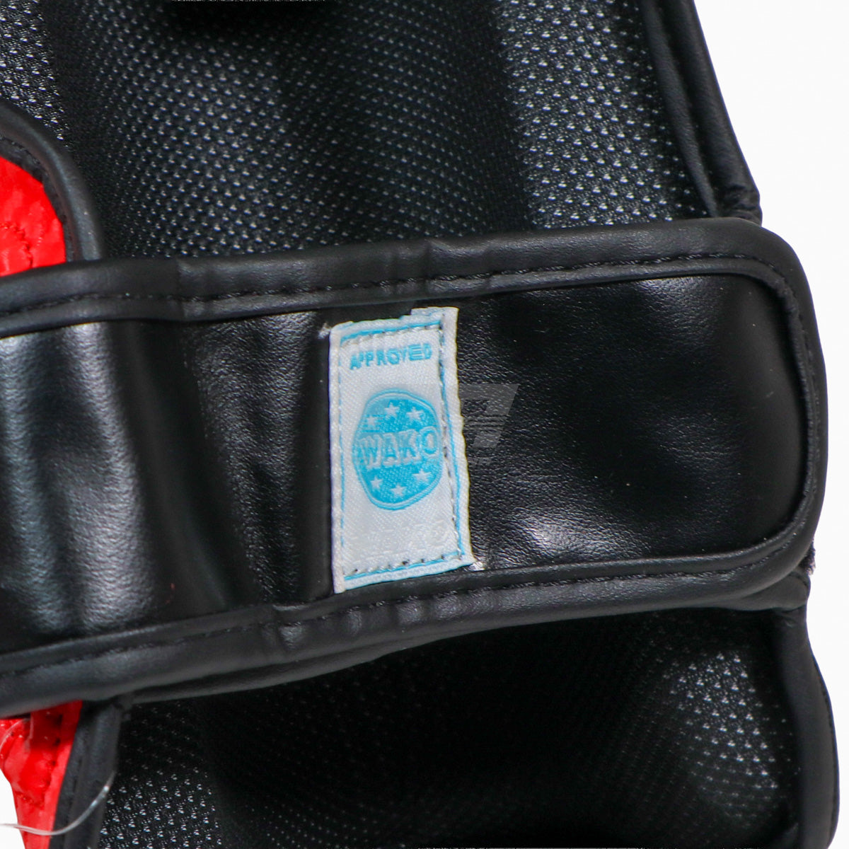 Schienbeinschoner mit Trittfläche Adidas Pro Kickboxen WAKO Rot-weiß