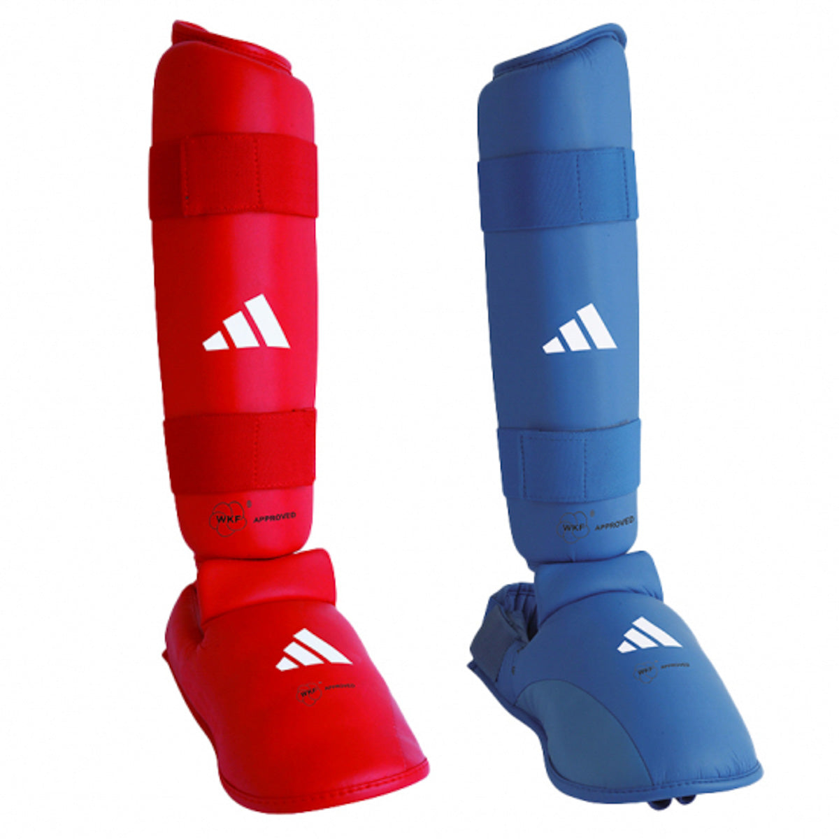 Schienbeinschoner und Fußschutz Adidas Rot und Blau WKF-zugelassen
