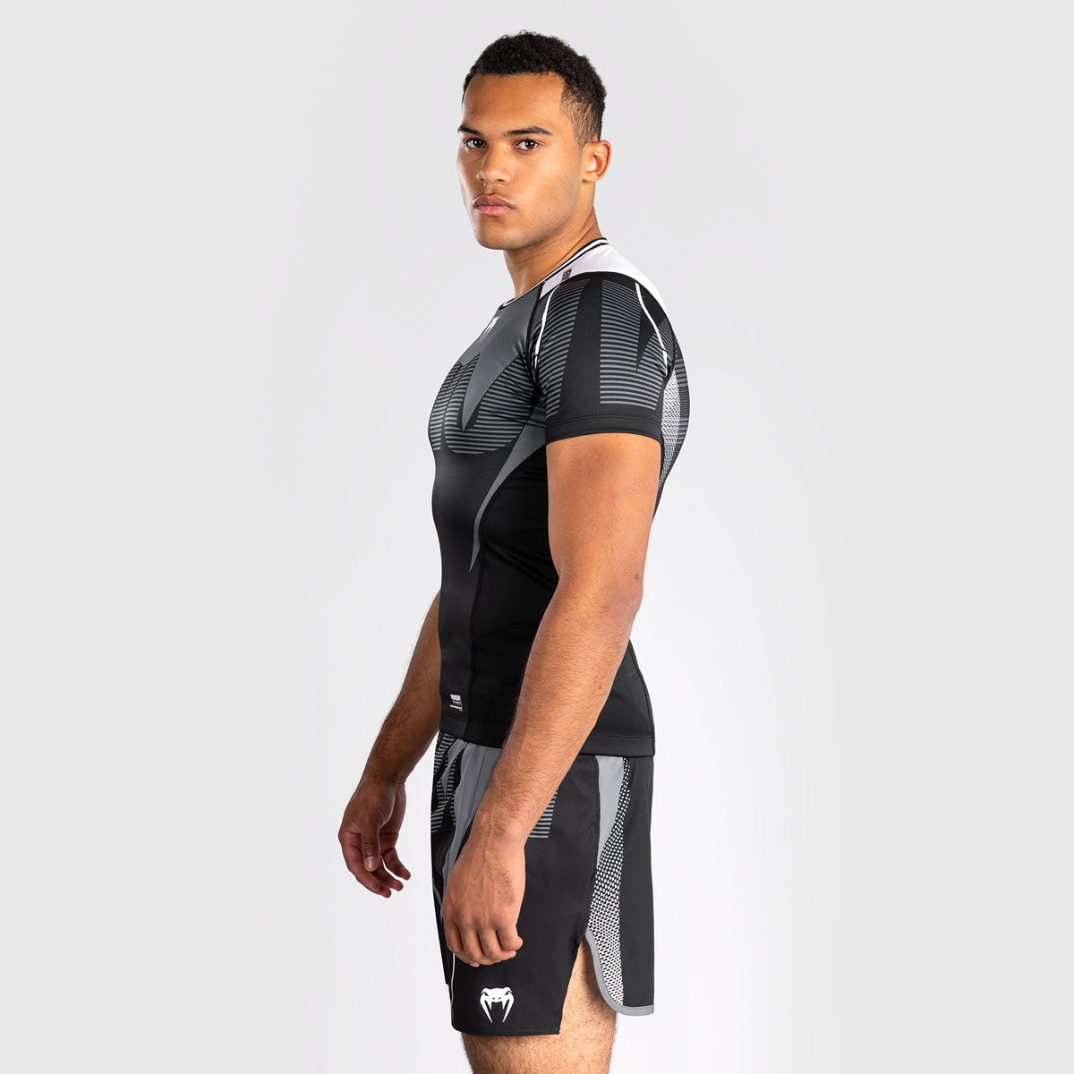 Venum Adrenaline Rashguard Kurzarm Schwarz-Grau