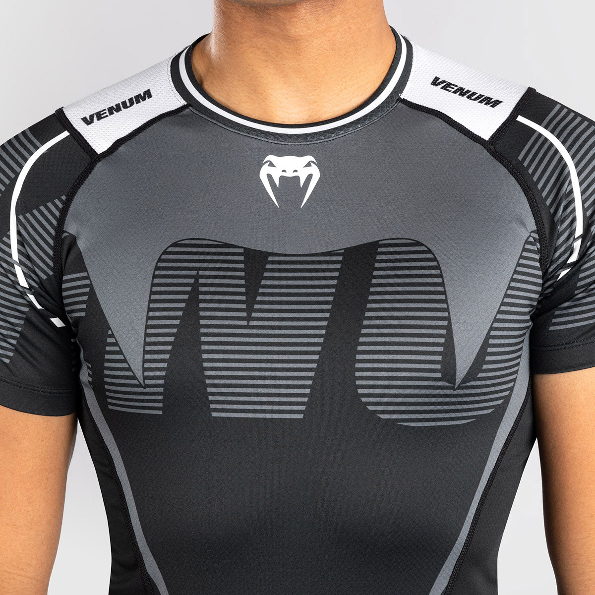 Venum Adrenaline Rashguard Kurzarm Schwarz-Grau