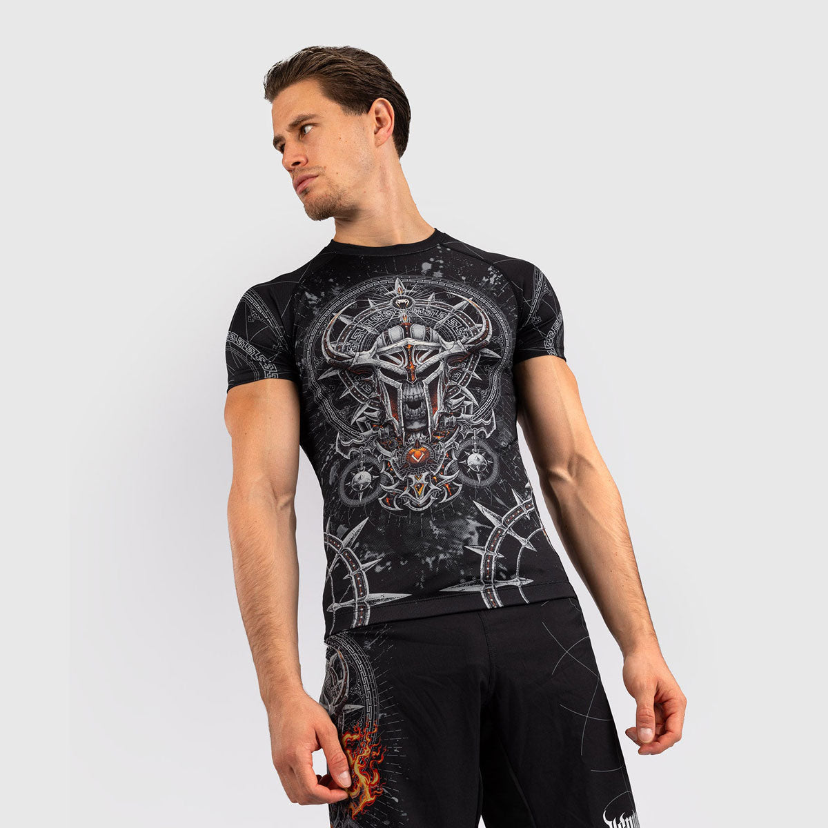 Venum Gladiator 5.0 Rashguard Kurzarm Schwarz-Silber