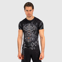 Venum Gladiator 5.0 Rashguard Kurzarm Schwarz-Silber