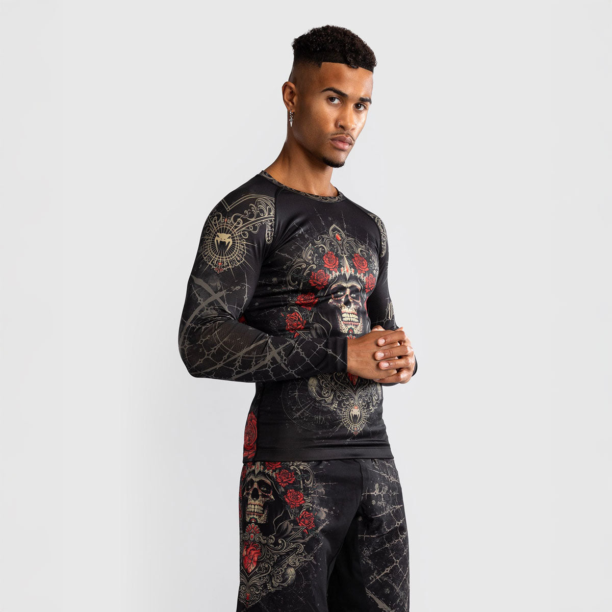 Venum Santa Muerte 5.0 Langarm Schwarz-Gold